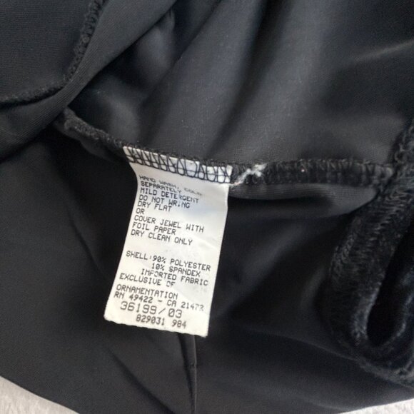 Jessica McClintock Gunne Sax Black Velvet Off-Shoulder Mini Dress 5/6 Stretch - Picture 4 of 8